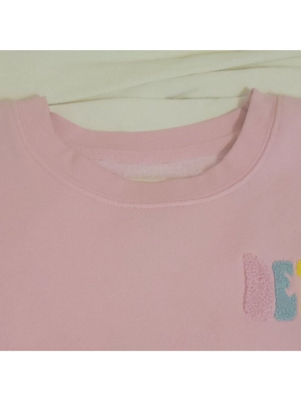 Vtg Detroit Michigan Good Vibes Graphic Pink Sweatshirt XL Surfside 1984 Cotton - Picture 10 of 13